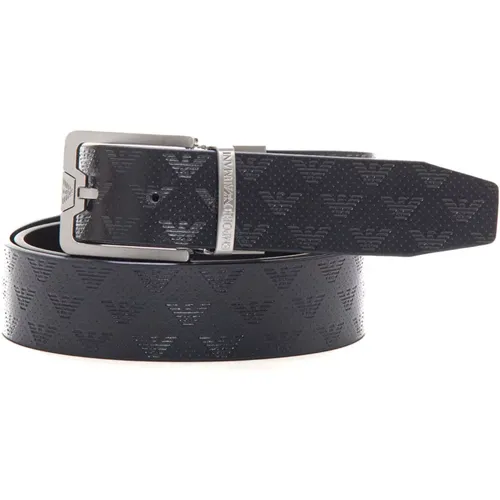 Logo Buckle Reversible Leather Belt , male, Sizes: ONE SIZE - Emporio Armani - Modalova