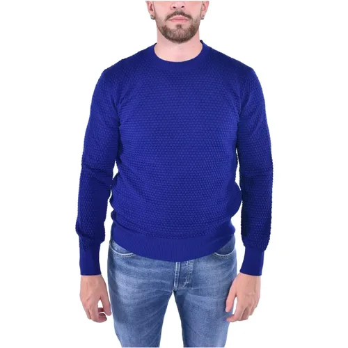 Wool Knit Sweater with Polka Dots , male, Sizes: L, S, M, 2XL, XL - Kangra - Modalova