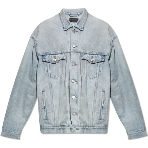 Oversize denim jacket , male, Sizes: M - Balenciaga - Modalova