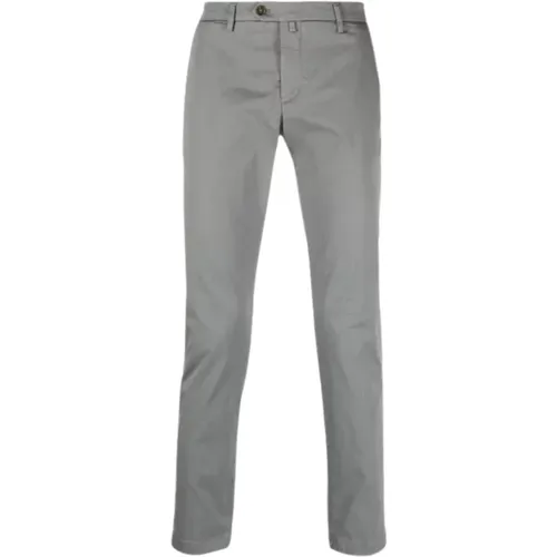 Slim Fit Grey Trousers , male, Sizes: L - Briglia - Modalova