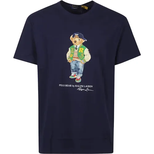 Lässiges Baumwoll T-Shirt , Herren, Größe: M - Ralph Lauren - Modalova