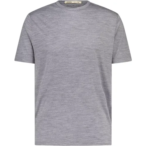 T-Shirt aus Wolle , Herren, Größe: XL - Maurizio Baldassari - Modalova