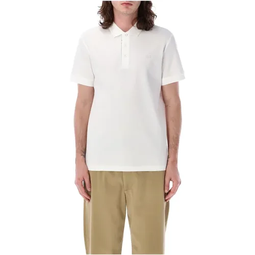 Weißes Polo-Shirt Eddie TB Stil , Herren, Größe: M - Burberry - Modalova
