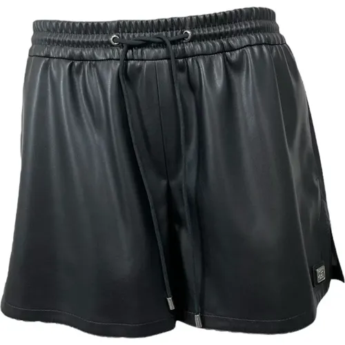 Schwarze Damen Shorts in Lederoptik , Damen, Größe: L - Hugo Boss - Modalova