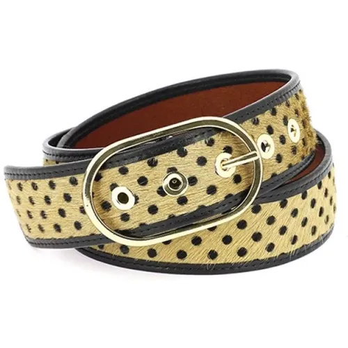 Dotted Leather Belt , female, Sizes: 90 CM, 85 CM - Herbert Frère Soeur - Modalova