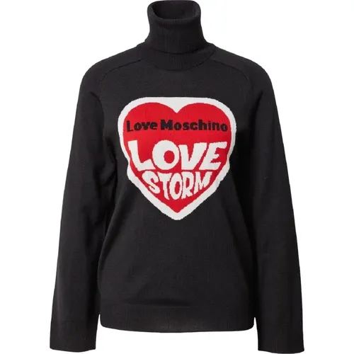 Hochgeschlossener Pullover - Love Moschino - Modalova