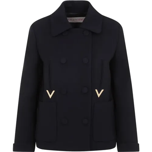 Blaue Mäntel für Frauen Aw24 - Valentino - Modalova