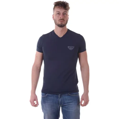 Casual Logo Print Top , Herren, Größe: S - Armani Jeans - Modalova