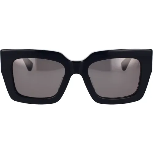 Sonnenbrille mit quadratischem Rahmen und Metallstreifen - Bottega Veneta - Modalova