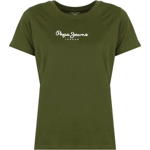 Einfaches T-Shirt mit Rundhalsausschnitt , Damen, Größe: L - Pepe Jeans - Modalova