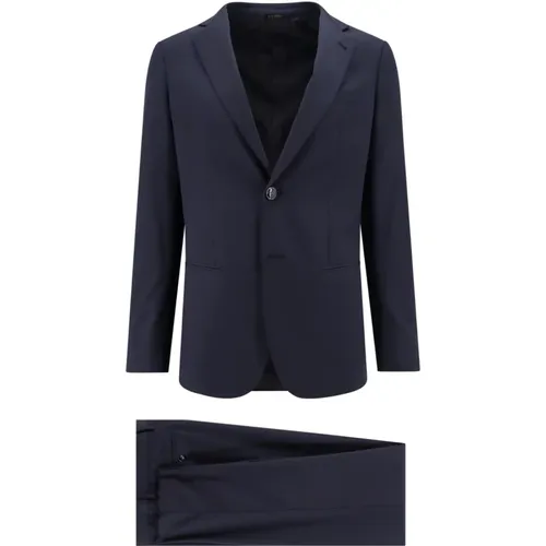 Blauer Anzug mit Klassischem Revers - Giorgio Armani - Modalova