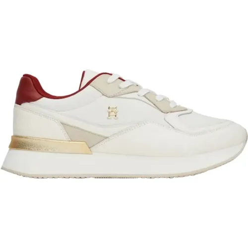 Red Sneakers Modern Style Details , female, Sizes: 6 UK, 5 UK, 7 UK, 3 UK, 4 UK - Tommy Hilfiger - Modalova