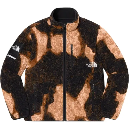 Bleached Denim Print Fleece Jacke - Supreme - Modalova