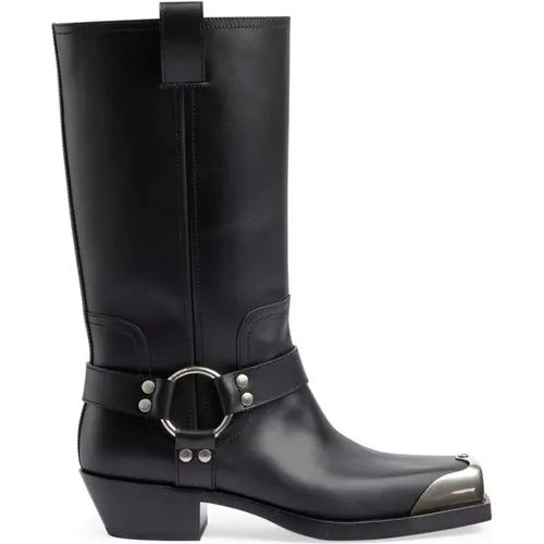 Leather Harness Boots , male, Sizes: 7 UK, 5 UK, 6 UK - Gucci - Modalova