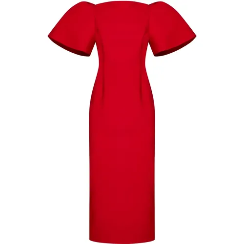 Rote Elegante Kleider , Damen, Größe: XS - Solace London - Modalova