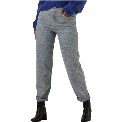 Blaue Barrel Fit Jeans , Damen, Größe: W27 - Catwalk Junkie - Modalova