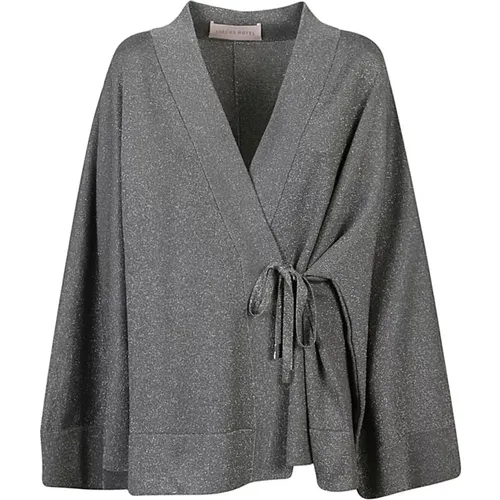Graues Kurzes Kimono-Kleid aus Viskose , Damen, Größe: XS - Circus Hotel - Modalova