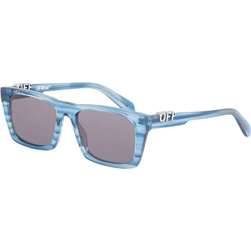 Blau Gestreifte Sonnenbrille Albany 14407 - Off White - Modalova