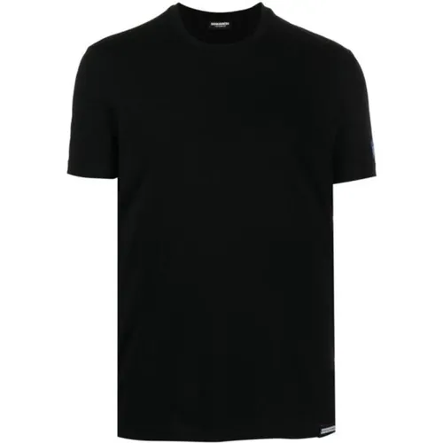 Icon T-Shirt Herren Schwarz/Blau/Weiß , Herren, Größe: 2XL - Dsquared2 - Modalova