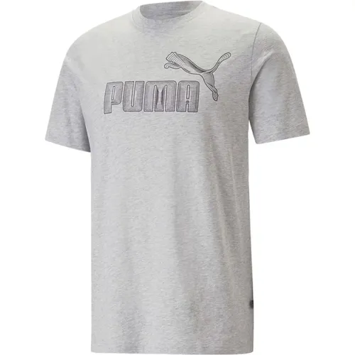 Graues Grafik-Logo-T-Shirt Puma - Puma - Modalova