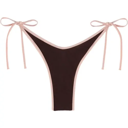 Contrast-Trimmed Bikini Bottoms - /Pink , female, Sizes: S, M - Palm Angels - Modalova