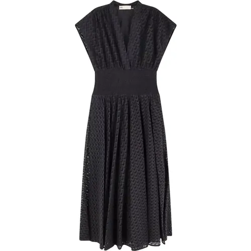 V-Neck Dress with Zipper , female, Sizes: XS - TORY BURCH - Modalova