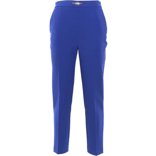 Blaue Hose Damenmode Ss24 , Damen, Größe: XL - Elisabetta Franchi - Modalova