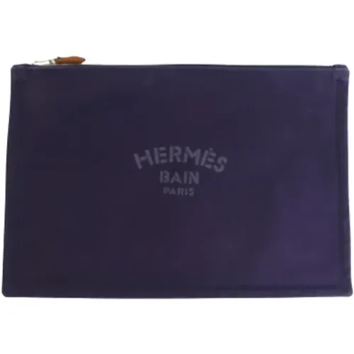 Pre-owned Cotton clutches , female, Sizes: ONE SIZE - Hermès Vintage - Modalova