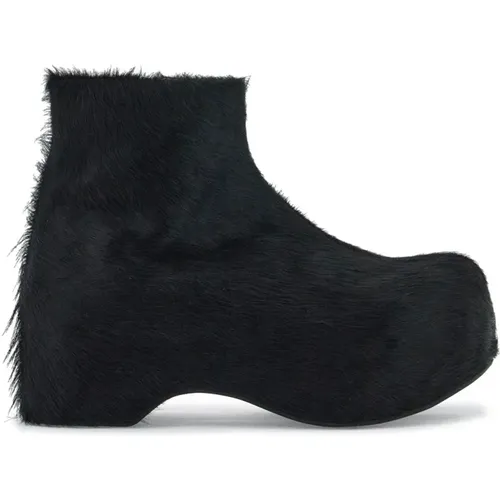 Furry Chunky Heel Ankle Boots , female, Sizes: 6 UK - Marni - Modalova