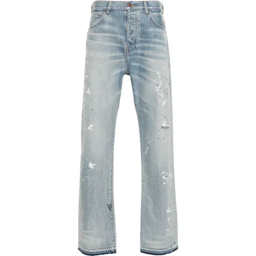 Distressed Paint Splatter Jeans , male, Sizes: W30 - Amiri - Modalova