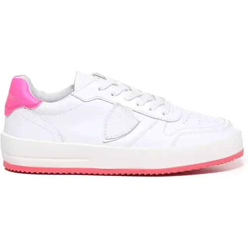 And Pink Sneakers with Logo , female, Sizes: 4 UK - Philippe Model - Modalova