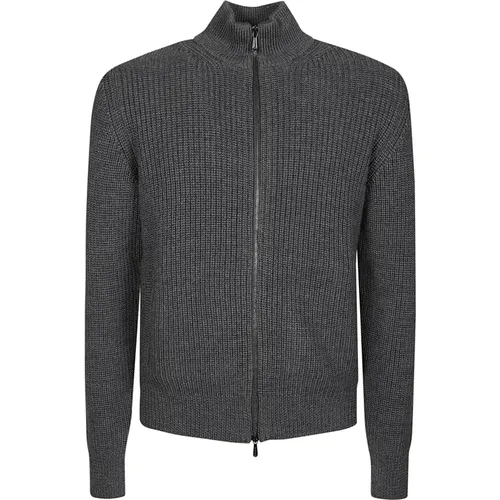 Stylischer Zip-Cardigan , Herren, Größe: M - Drumohr - Modalova