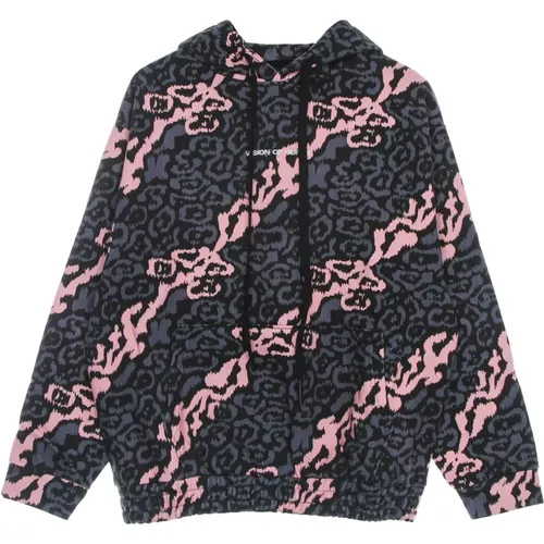 Leopard Hoodie Pink/Grey Leichter Sweatshirt - VISION OF SUPER - Modalova