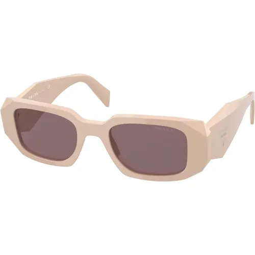 Ivory/Purple Sunglasses PR 17Ws , female, Sizes: 49 MM - Prada - Modalova