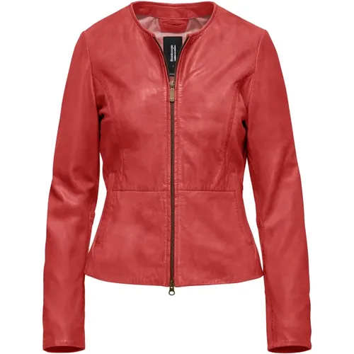 Arya Leather Jacket , female, Sizes: S, M, XS, L - BomBoogie - Modalova