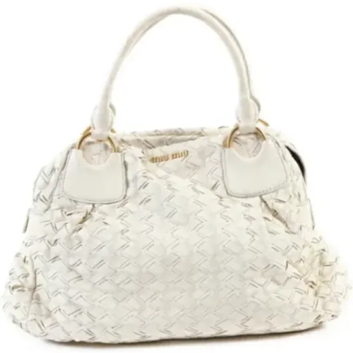 Pre-owned Fabric handbags , female, Sizes: ONE SIZE - Miu Miu Pre-owned - Modalova