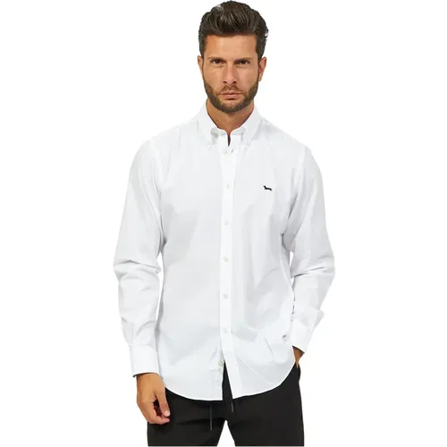 Herren Klassisches Weißes Hemd mit Iconic Dackel , Herren, Größe: 3XL - Harmont & Blaine - Modalova
