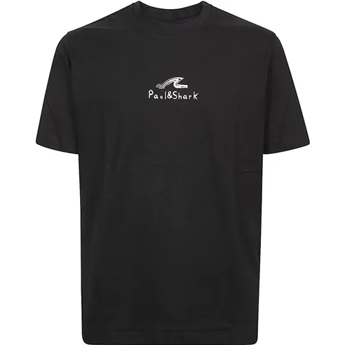 Jersey Baumwolle Bedrucktes T-Shirt , Herren, Größe: M - PAUL & SHARK - Modalova