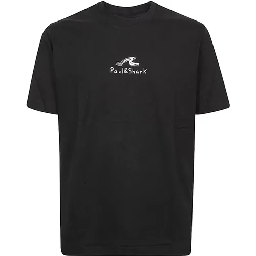 Jersey Baumwolle Bedrucktes T-Shirt , Herren, Größe: XL - PAUL & SHARK - Modalova