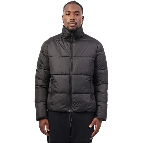 Schwarze kurze Daunenjacke mit Reißverschluss , Herren, Größe: 2XL - Disclaimer - Modalova