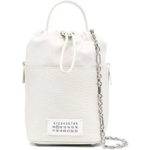 Weiße 5AC Bucket Kleine Tasche,Mini 5AC Eimer Tasche mit Kordelzug - Maison Margiela - Modalova