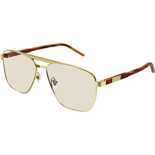 Gold/Light Yellow Sunglasses GG1164S,Gold Green Sunglasses - Gucci - Modalova