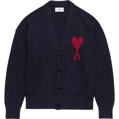 Stylischer Cardigan für Männer , Herren, Größe: L - Ami Paris - Modalova