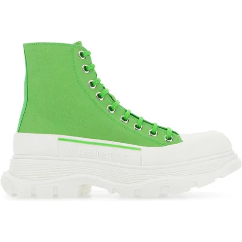 Grüne Tread Slick Sneakers für Modebewusste Frauen , Damen, Größe: 41 EU - alexander mcqueen - Modalova