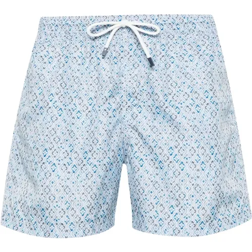 Blue Majolica Swim Shorts , male, Sizes: XL - Fedeli - Modalova