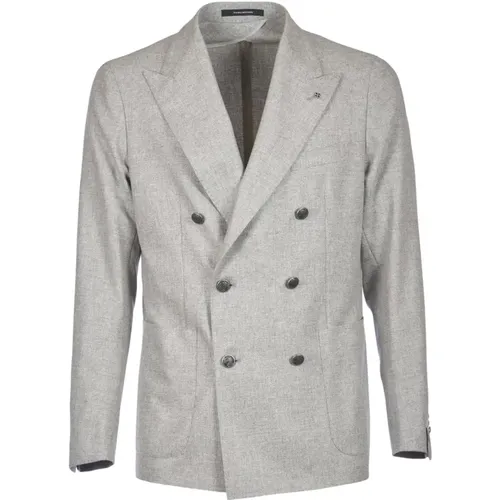 Double-Breasted Blazer in Virgin Wool and Cashmere Blend , male, Sizes: M, XL, 2XL - Tagliatore - Modalova
