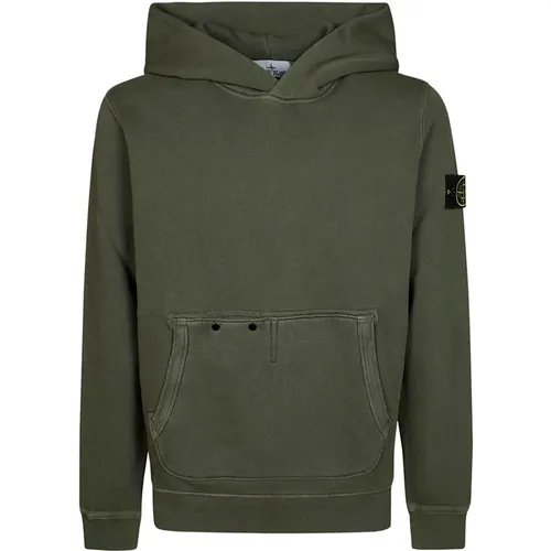 Cappuccio Hoodie im trendigen Stil , Herren, Größe: M - Stone Island - Modalova