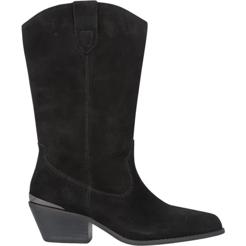 Flat leather boot, round toe , female, Sizes: 9 UK, 3 UK, 5 UK, 6 UK, 7 UK, 4 UK, 8 UK - Alma en Pena - Modalova