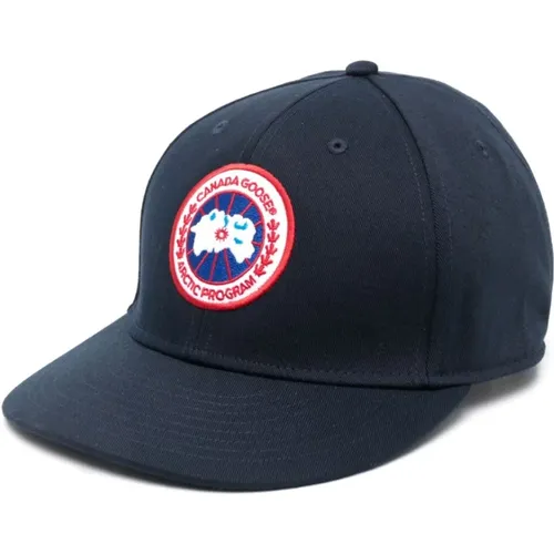 Blaue Logo-Patch Baseballkappe , Herren, Größe: ONE Size - Canada Goose - Modalova