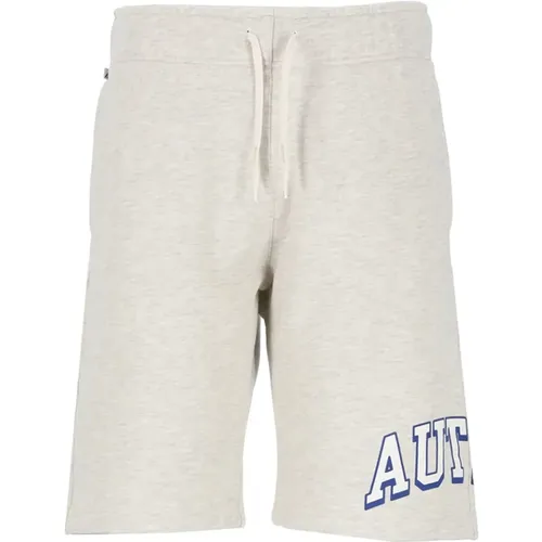 Grey Cotton Shorts with Elastic Waist , male, Sizes: M, L, S - Autry - Modalova